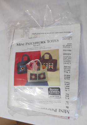 Better Homes and Gardens Mini Patchwork Totes Kit #6249