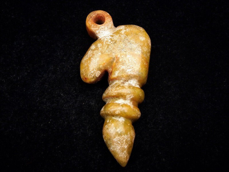 Old Nephrite Jade Stone Carved Sculpture HongShan Culture Horse Head #01102505