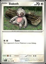 Slakoth 160/193 Common Paldea Evolved Pokemon Lightly Played