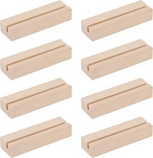 8 Pieces Wood Place Card Holders Table Number Holders Rustic Number Stands for