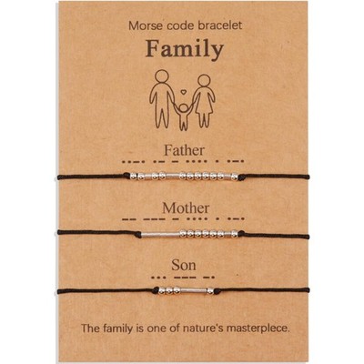 Morsecode Armband für Familie - Handgefertigtes Geschenk zum Vatertag