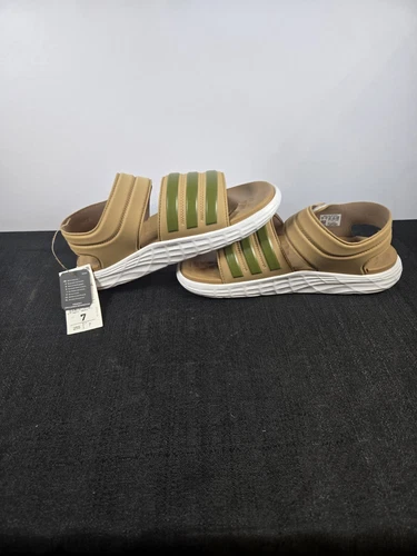 Adidas Uomo Duramo Slide Sandalo Taglia 7 Beige FY8916 Nuovo Con Scatola