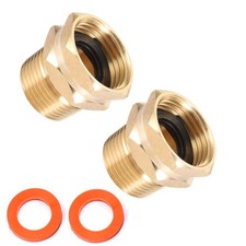 3/4" Brass GHT Female to 3/4" NPT Male Garden Hose Adapter Connector