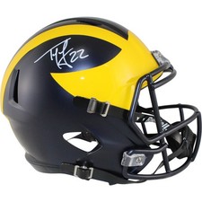 Ty Law Autographed/Signed Michigan Wolverines F/S Helmet Beckett Witness 54062