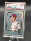 2022 Topps Heritage Mike Trout, #100, Chrome Refractor #161/673 PSA Near Mint 8