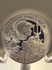 2024 1oz Britannia & Liberty Silver Coin Proof .999 Fine Silver Royal Mint