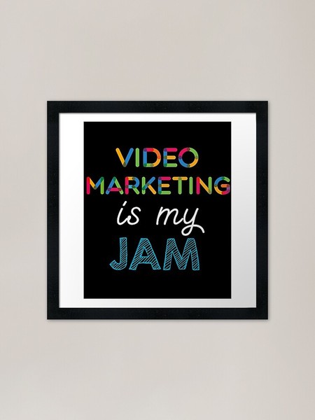 El video marketing es mi atasco. Divertido póster de arte de pared enmarcado en Vi impresión en lienzo