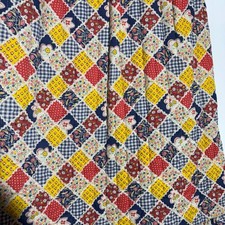 Vintage 70s 80s Her Majesty Kids Quilted Patchwork Maxi Skirt Sz 10 Cottage Boho