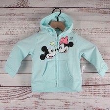 NEW FLAW Baby Gap Disney Mickey Minnie Mouse Hoodie Full Zip 12-18 Months