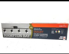 Hampton Bay Crosshaven 2.6 FT Black Smart LED Track Light Kit Fixed Heads New