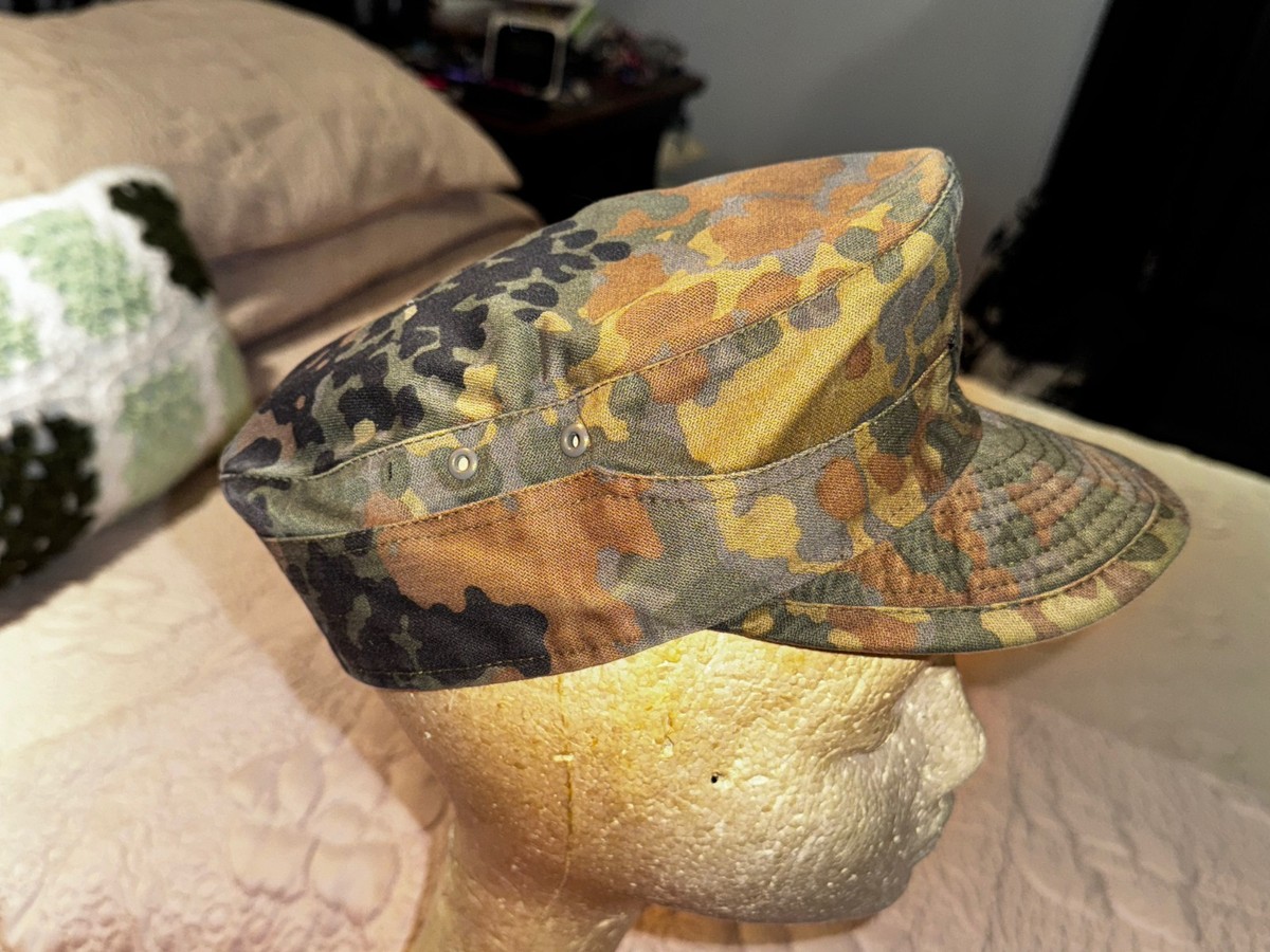 Vintage German Military Army Camouflage Hat Albert Kempf Camo Size Small View 5