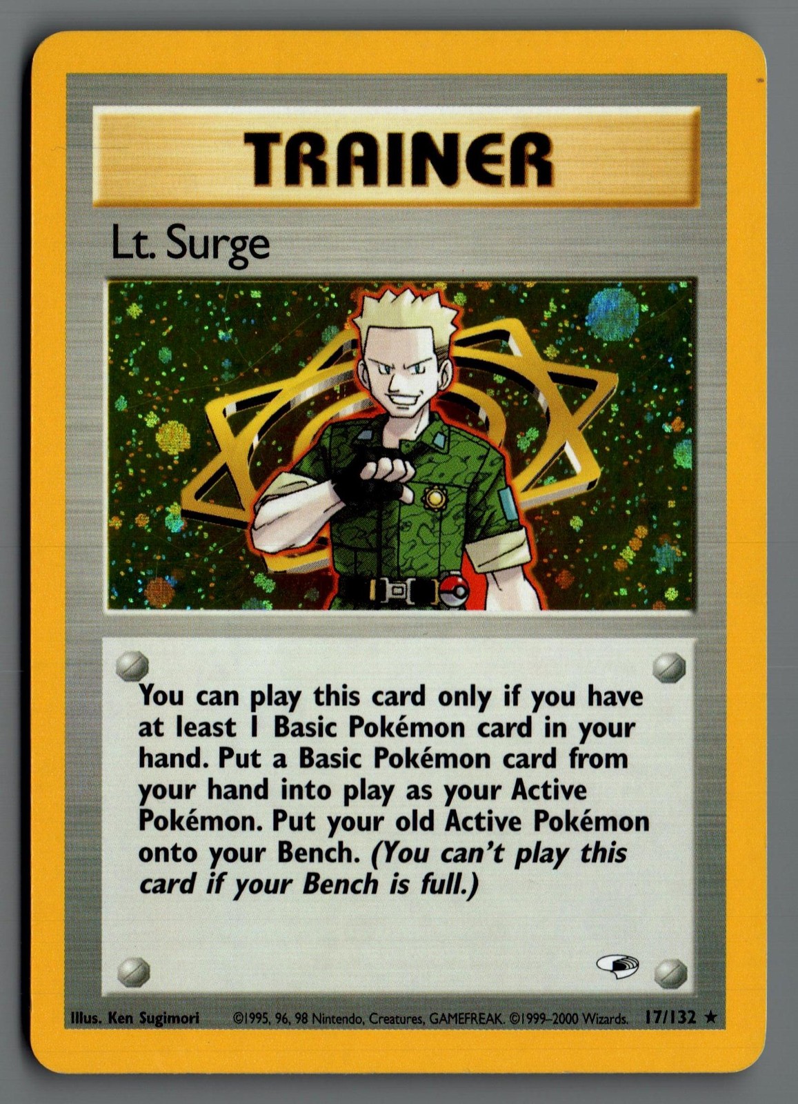 Lt. Surge (17) 017/132 Gym Heroes Pokemon Card