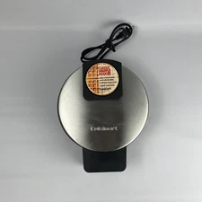 Cuisinart Classic Stainless Steel Round Waffle Maker. Tested - Works READ NOTES