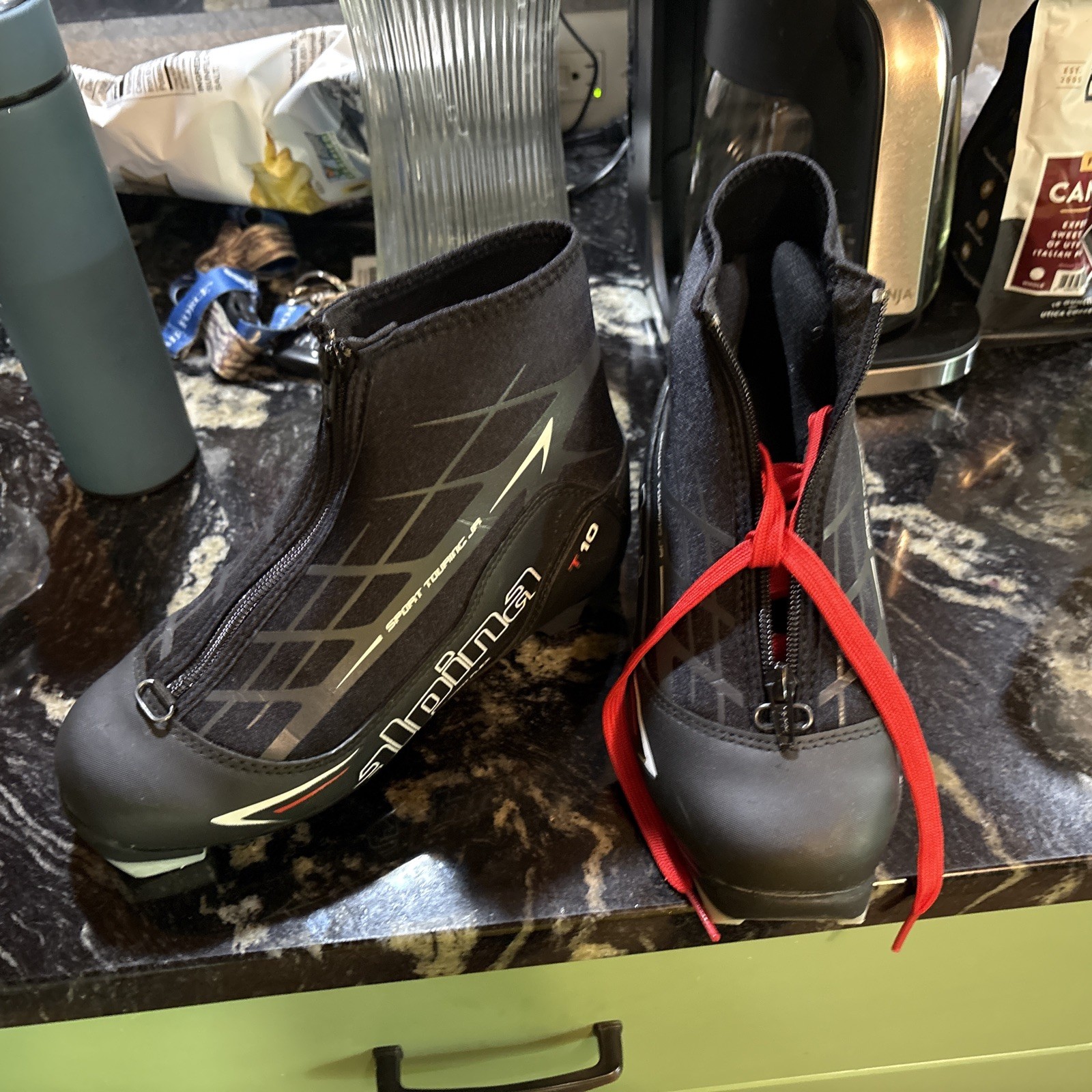 SALOMON Stivali Alpina T10 Nordic Cross Country Attacchi Rottefella Sport Touring 36 EU