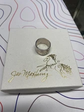 Jes Maharry "Life" Thick Sterling Silver Ring Size 7.5, Comes With Box
