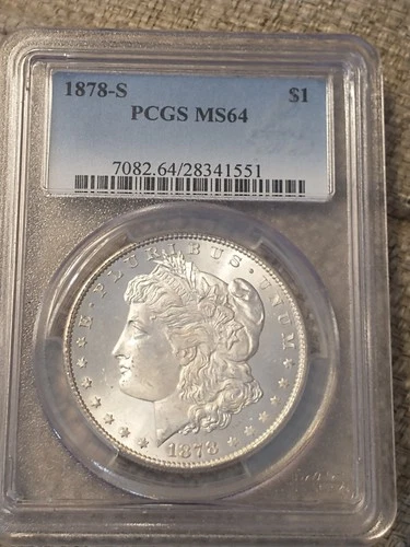 1878-S Morgan Silver Dollar, PCGS MS64, Great Luster, Strike, Surfaces
