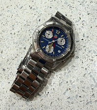 TAG Heuer Professional Quartz Chronograph Blue Dial 200m Date Tachymeter