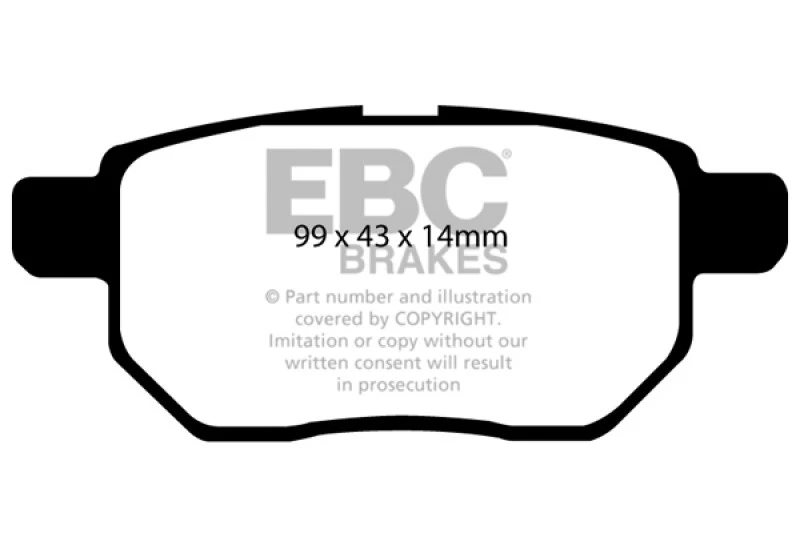 EBC Greenstuff Rear Brake Pads for 11+ Lexus CT200h 1.8 Hybrid Foto 2 de 4