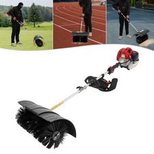 Heavy Duty 2.3HP Power Sweeper 52cc Handheld Gas Powered Broom Snow Dirt Walkway