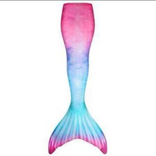 Kids Rainbow Mermaid Tail Swimsuit Costume for Girls 3-12 Swimmable Fun