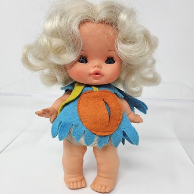 Rare Vintage 60's or 70's Furga Italian Toy Co. 'Fruit Baby' Apricot Jam Doll 