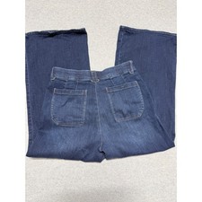 Democracy Ab"solution Wide Leg Jeans Dark Wash High Rise Petite 8P BP264HGEH