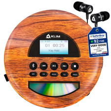 Klim Nomad Wood - - Portable Cd Player Walkman - Long-Lasting Battery -