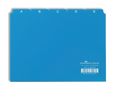 Leitregister A-Z A5 quer blau Durable 1 Stück 365006 Registermappe