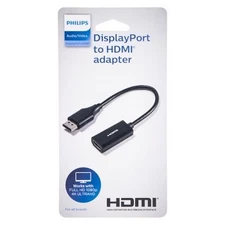 Philips Display Port to HDMI Adapter - Black