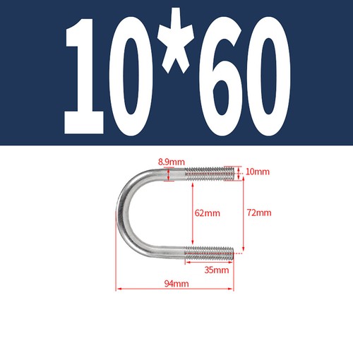 M6 M8 M10 M12 304 A2 Stainless U Bolts Exhaust Clamps U-shaped Pipe Clamp - Picture 34 of 52