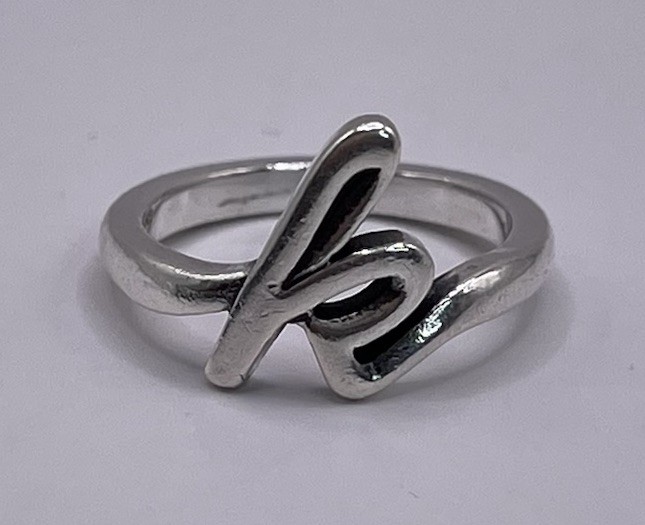 James Avery Script Initial K Letter Ring Size 4.5… - image 1