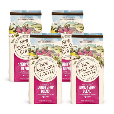 Donut Shop Blend Light Roast Ground Coffee, 22Oz Bag (Pack of 4)