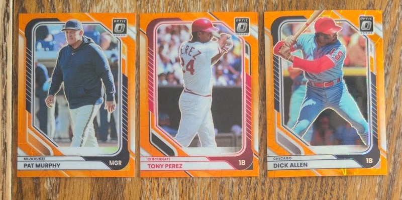 2026 Panini Donruss Orange Velocity Lot X3, Murphy, Perez, Allen