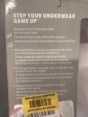 AUTHENTIC 3-Pack Under Armour Black XL Charged Cotton 6" Boxer Jock Briefs - Picture 7 of 12