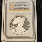2012-W American Silver Eagle NGC PF70 Ultra Cameo First Releases Star Label