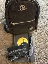Bioworld Backpack Disney J. Skeleton The Nightmare Before Christmas GlitterBlack