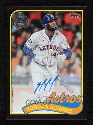 2024 Series 1 1989 Topps Baseball Black /199 Yordan Alvarez #89BA-YA Auto 0vp1