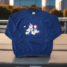 LEE Vintage Crewneck Sweatshirt Womans Size XL Cottagecore Patriotic Teddy Bear