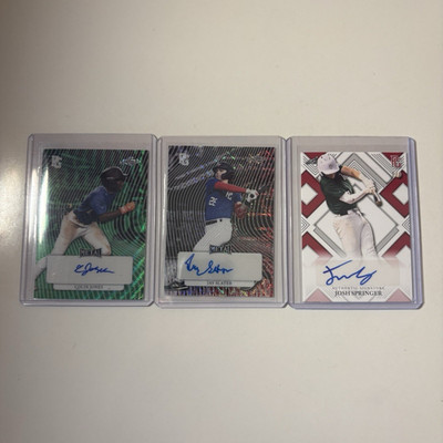 Leaf 2023 Perfect Game 3- CARD LOT Hard Signed Auto  1/1  Proof/Blank Back