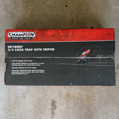 #ad Champion Range amp; Targets Skybird 3 4 Cock Trap w Waist High Tripod 40906 NEW $164.95