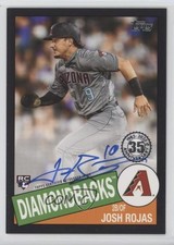 2020 Update 1985 Topps Baseball Black 160/199 Josh Rojas #85A-JRO Auto 2x4