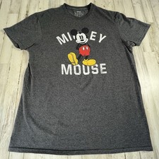 Disney Mickey Mouse Mens T Shirt Size Large Disneyland Gray