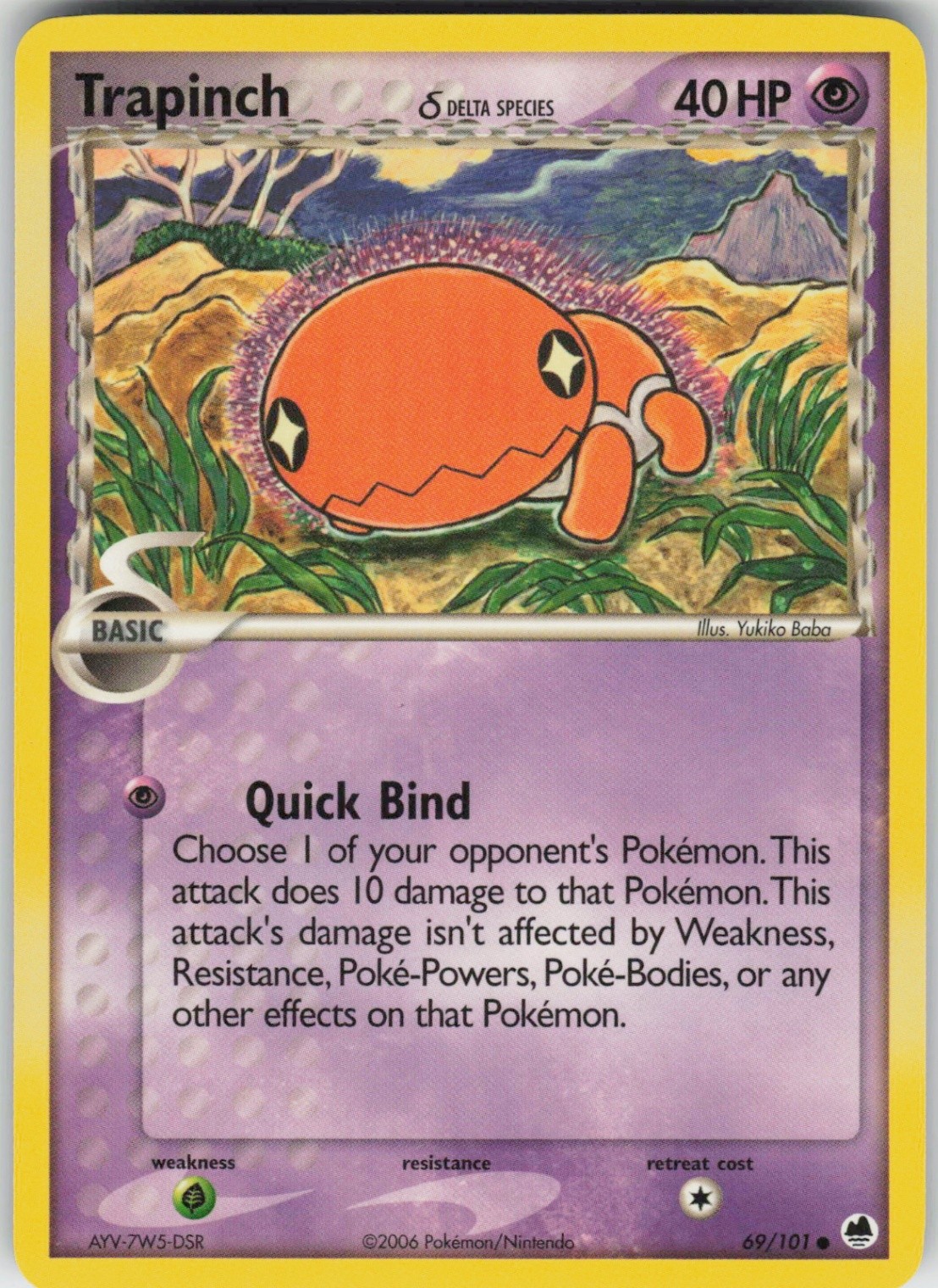 Pokemon Trapinch - 069/101 (Delta Species) 69/101 Dragon Frontiers Common NM
