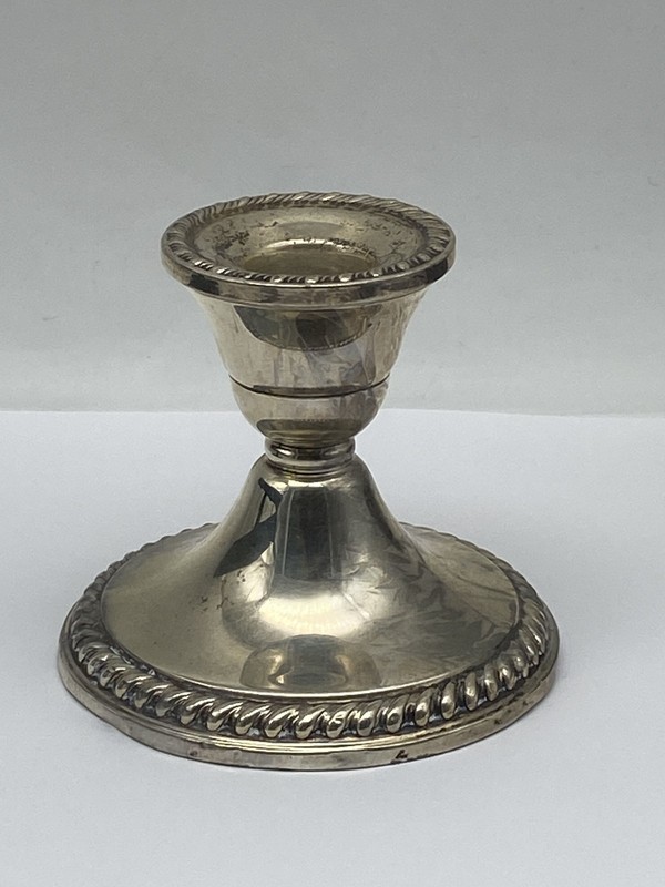 Sterling Silver Weighted Reinforced Candle Holder 270.0g