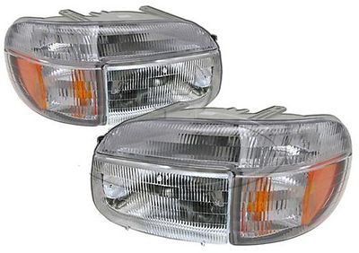 REXHALL VISION 1998 1999 4 PC PAIR SET HEADLIGHTS SIGNAL HEAD LIGHTS LAMPS RV