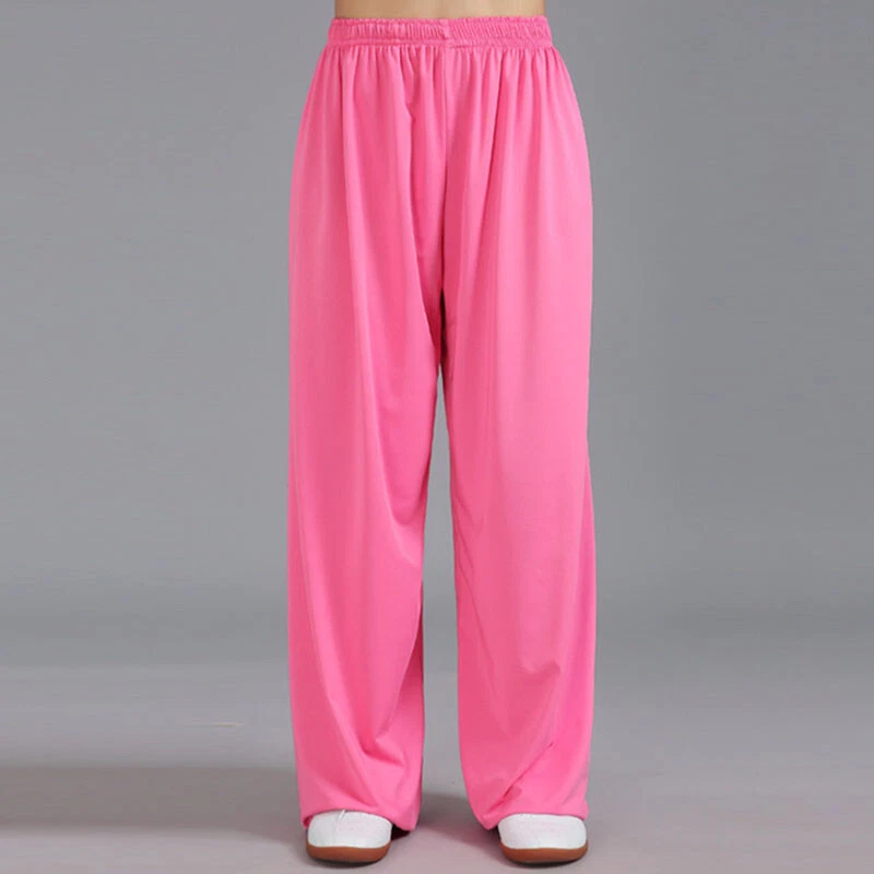 Pantalones de Tai Chi de Artes Marciales de Seda Pantalones Sueltos Kung Fu Wingchun Pantalones Florers Foto 4 de 4