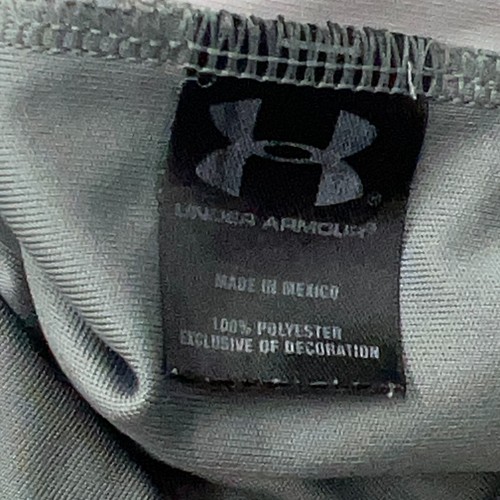 UNDER ARMOUR Golf Polo Shirt Mens 2XL XXL Performance Stretch S/S Gray Graphic - Picture 10 of 11