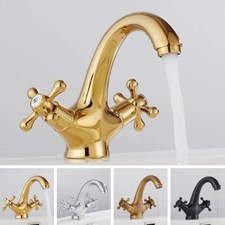 Chrome Golden Brass Bathroom Basin Faucet Antique Black Sink Cold Hot Mixer Tap