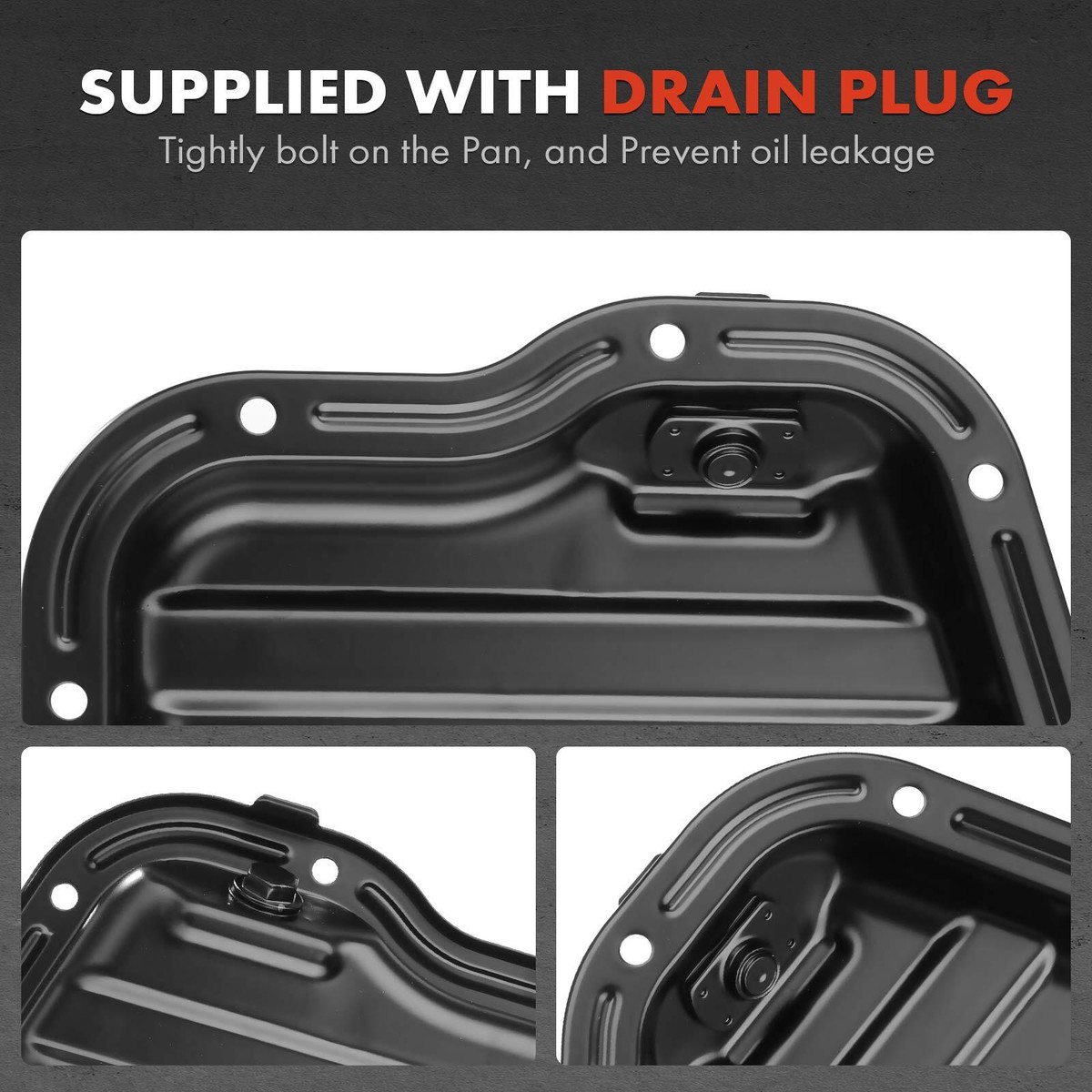 Lower Engine Oil Pan With Gasket For Nissan Altima & Sentra 2002-2006 L4 2.5L - Direct Replacement Part