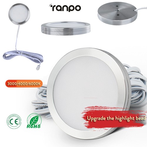 DC 12V 3W Slim LED Cabinet Light Kitchen Wine Display Round Ceiling Spotlight - Picture 3 of 10